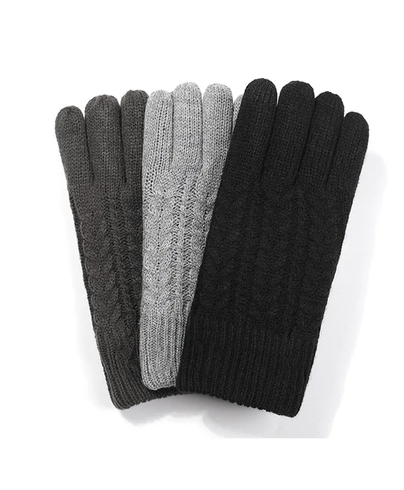 Windproof Outdoor Full Finger Touch Screen Gloves L-Black